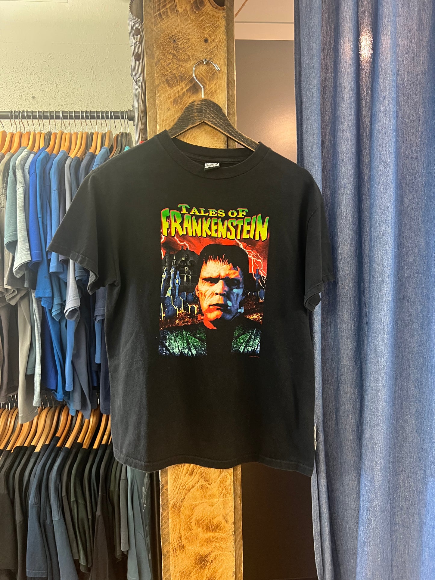 Vintage 2003 tales of Frankenstein black graphic tshirt - m
