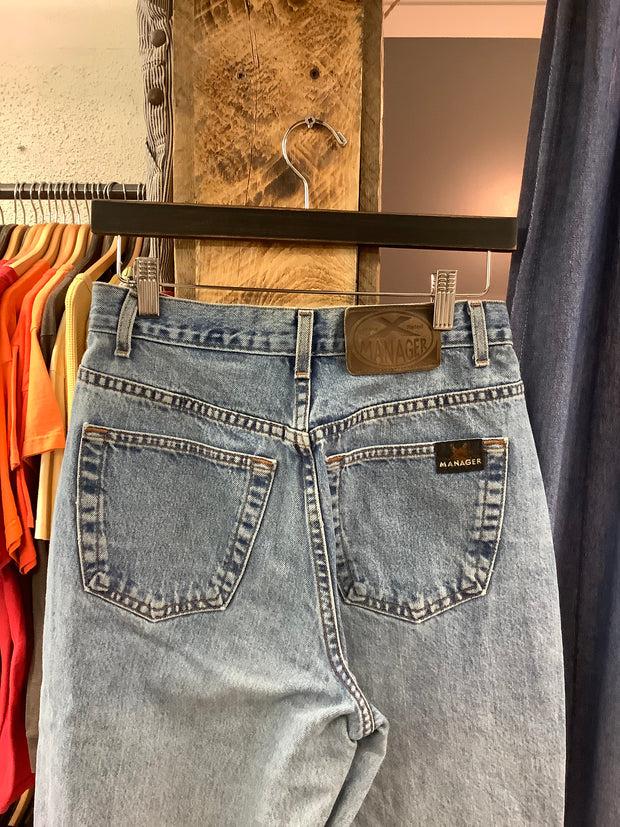 Vintage Manager Light Blue Denim Pants - 28