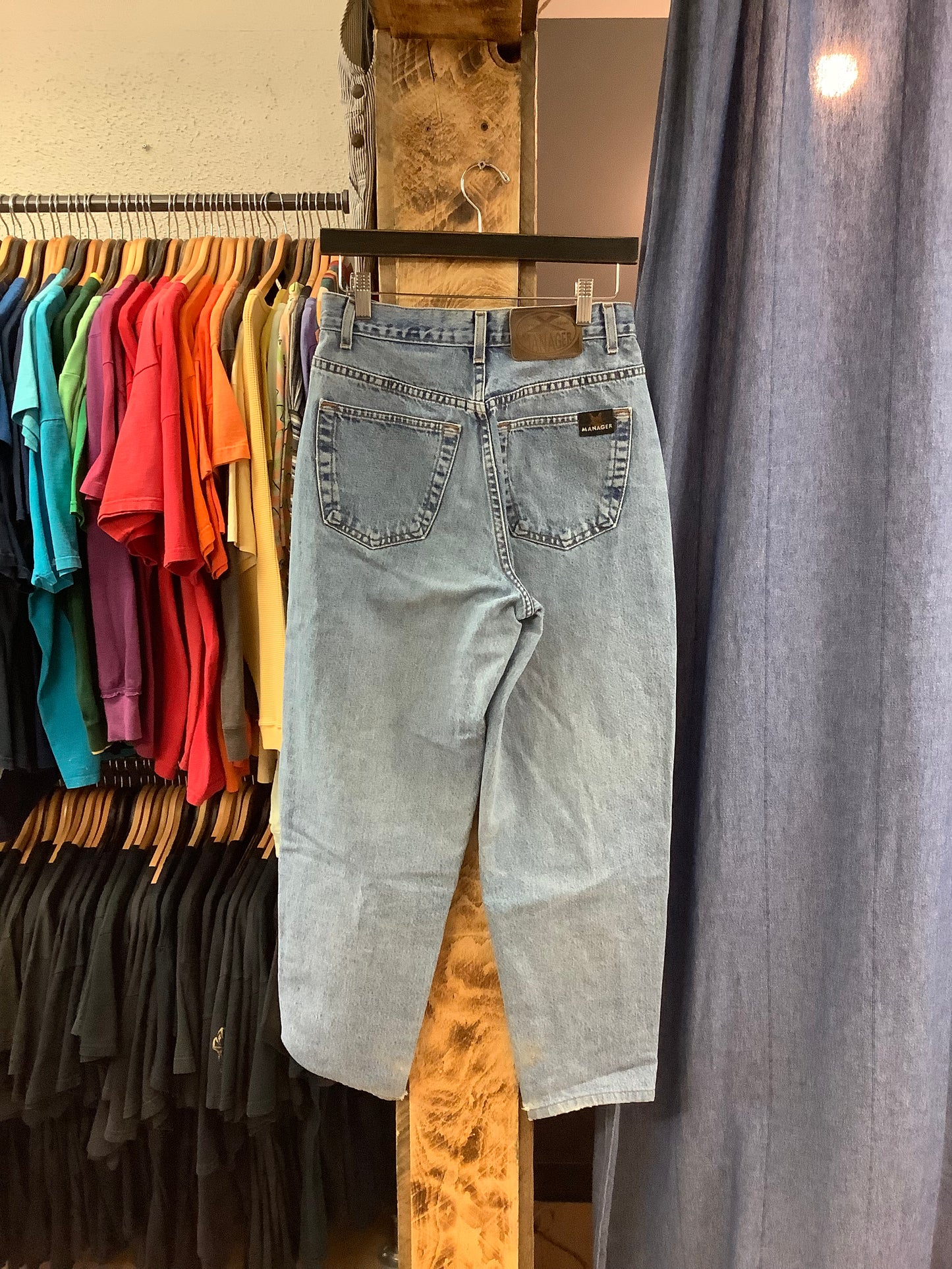 Vintage Manager Light Blue Denim Pants - 28