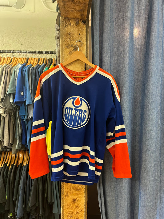 Vintage oilers navy/orange jersey - L