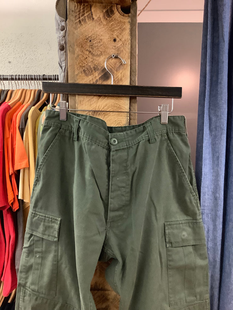 Vintage Olive Cargo Pants - 31