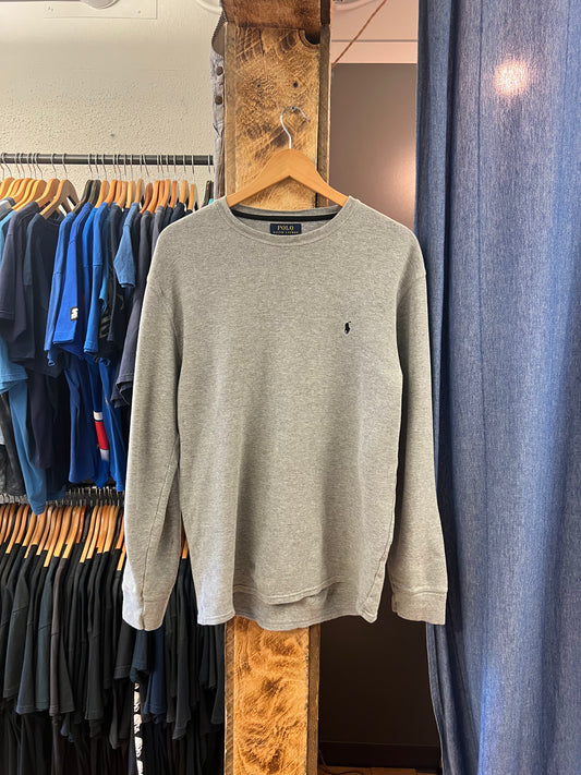 Vintage polo Ralph Lauren waffle knit grey Longsleeve - L