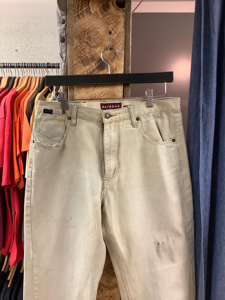 Vintage Nevada Tan Denim Pants - 32