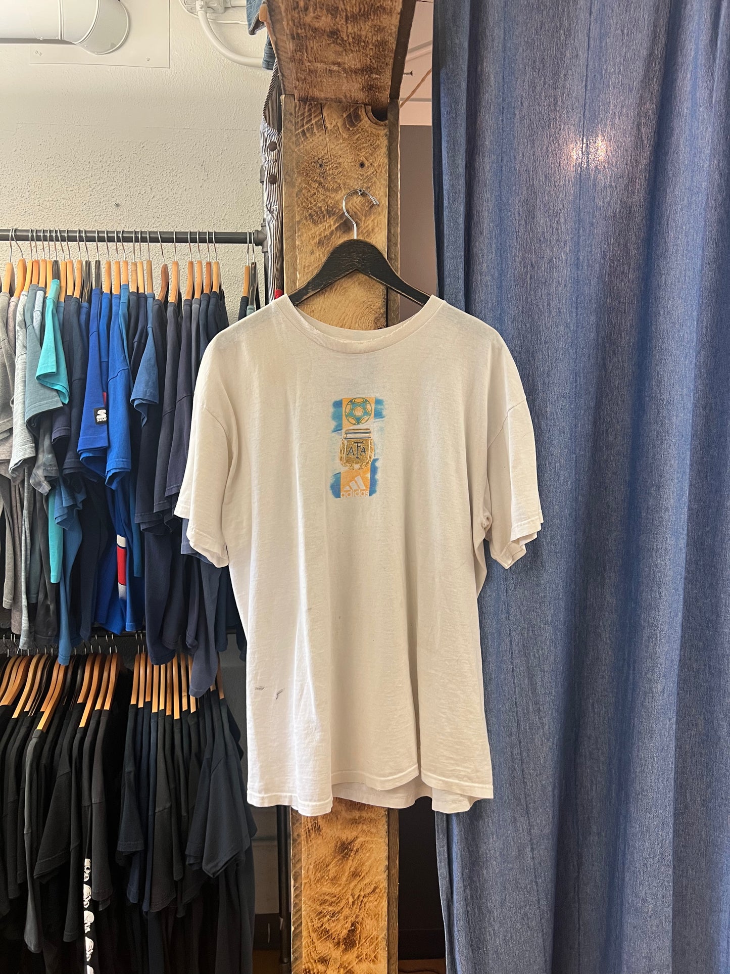 Vintage adidas Argentina football association white t-shirt - L