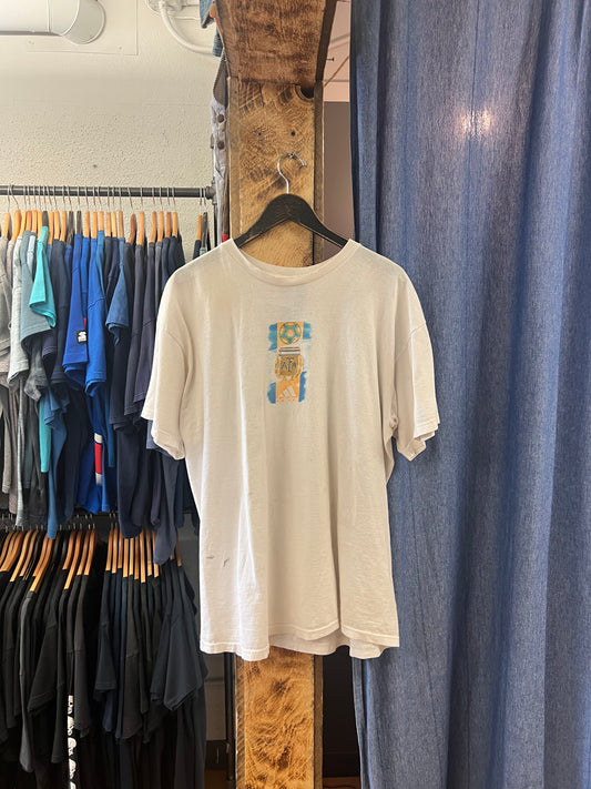 Vintage adidas Argentina football association white t-shirt - L
