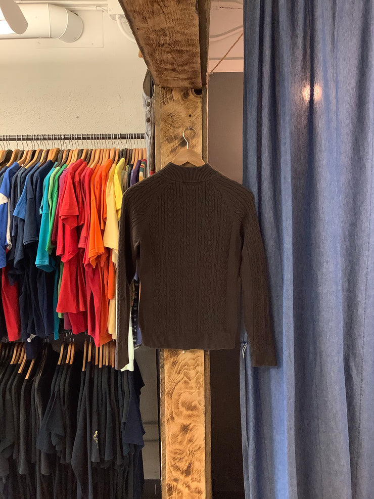 Vintage Jessica Brown Zip-Up Sweater - M