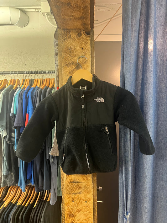 North face kids black/grey fleece jacket - 3T