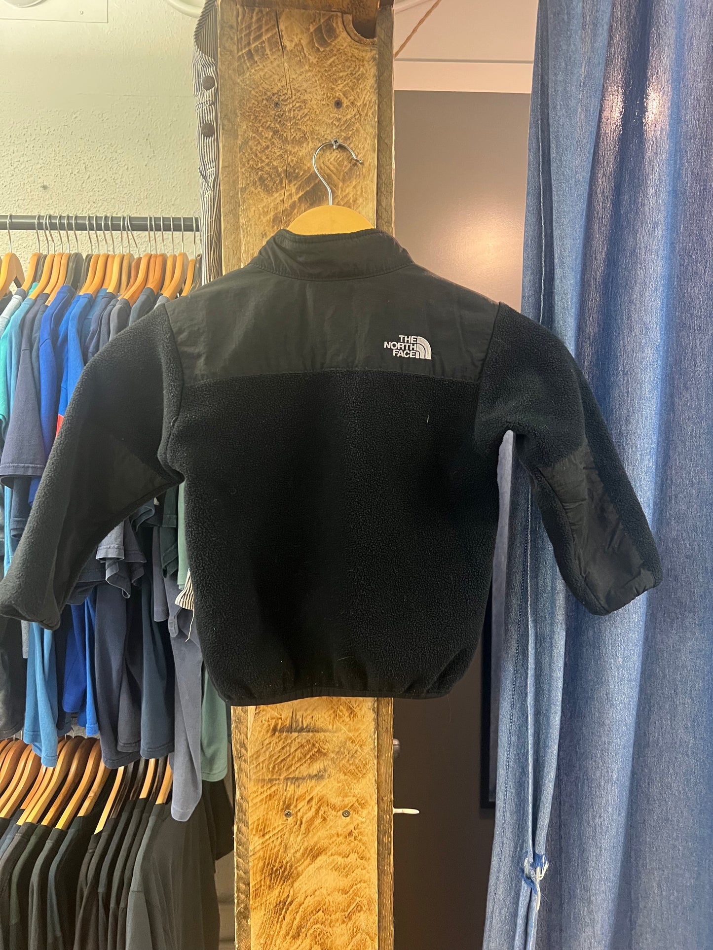 North face kids black/grey fleece jacket - 3T
