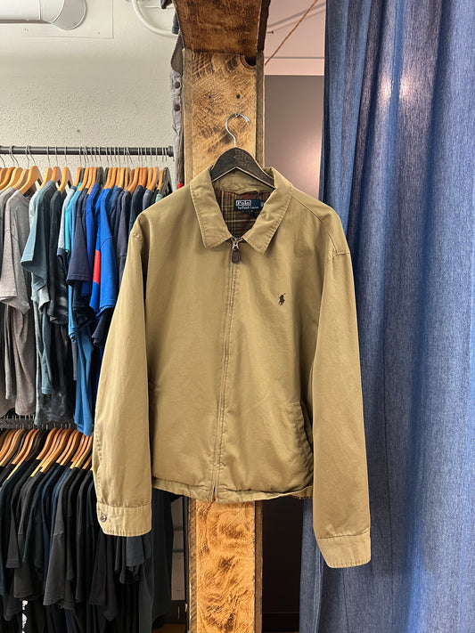 Vinyl polo Ralph Lauren tan zip up jacket - XXL