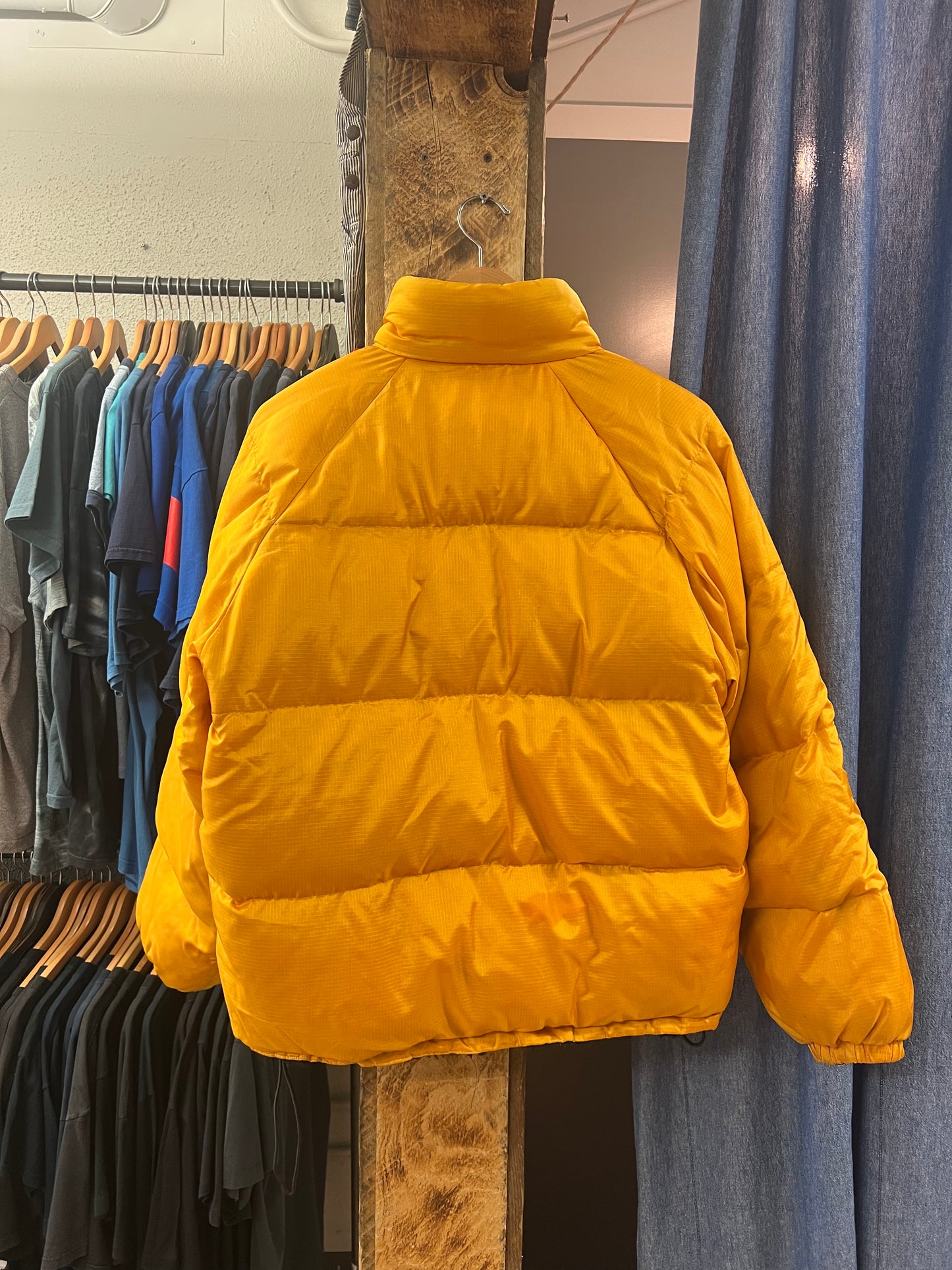 Vintage Polo Ralph Lauren yellow puffer jacket - m