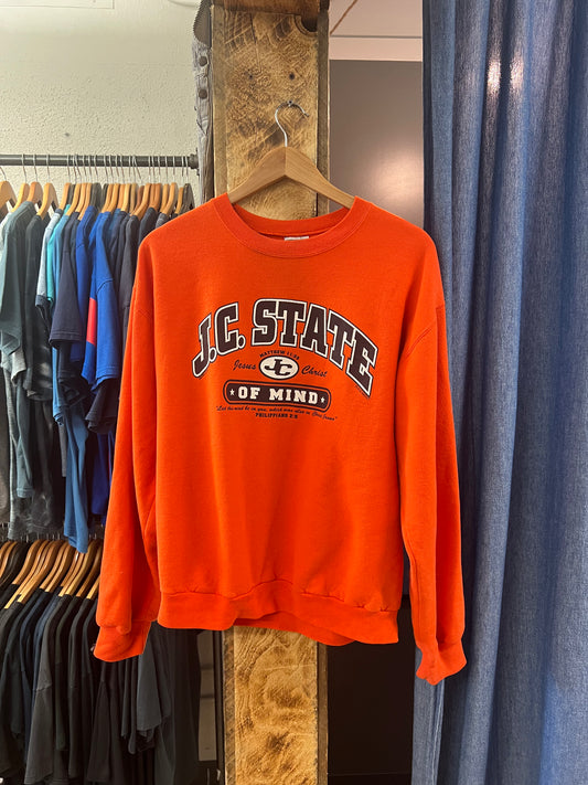 Vintage 2002 Jerzees Jc State Orange Crewneck - m