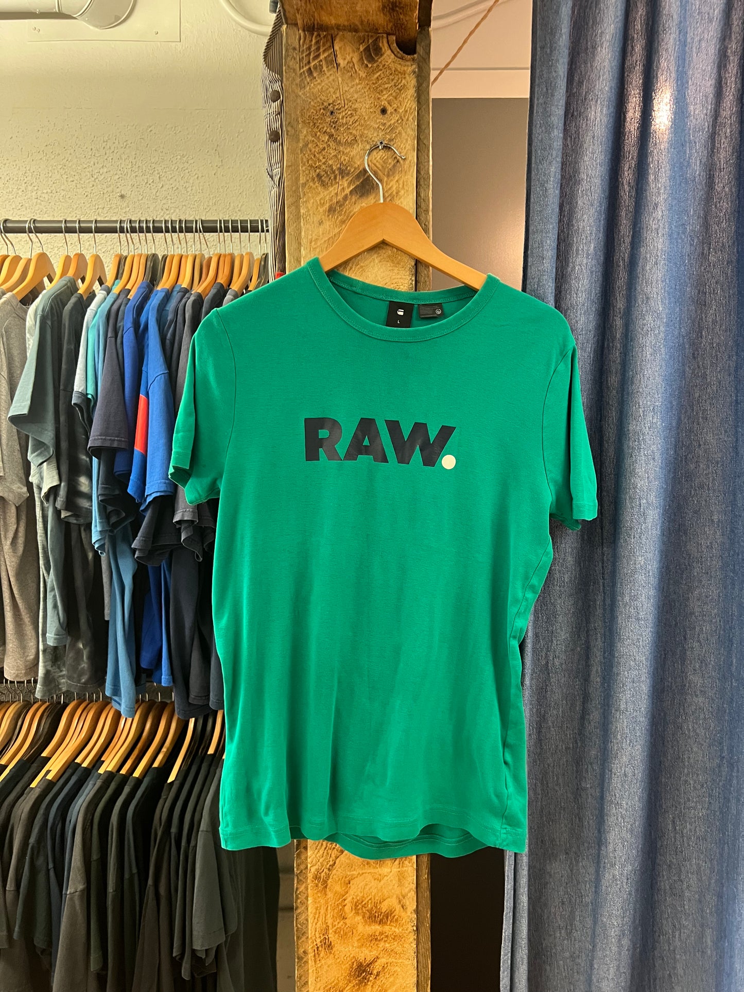 g-star raw green graphic T-shirt - L