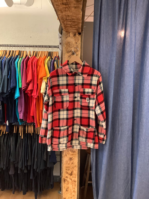 Vintage Multicolour Plaid Button Up Jacket - XL