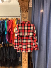 Vintage Multicolour Plaid Button Up Jacket - XL