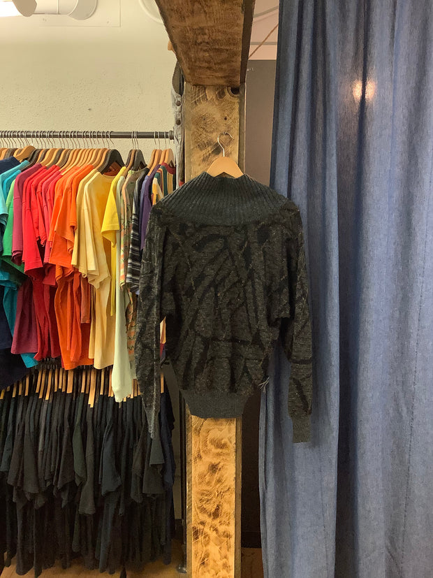 Vintage Teddy Chewitt Grey Knit Sweater - L