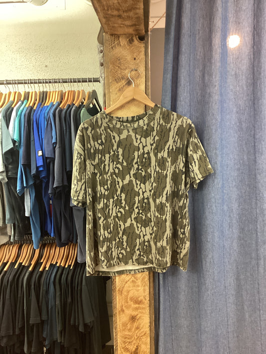 Vintage Bottomland Camo Olive Green T-Shirt - L