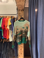 Vintage Green Golf Knit Sweater - L