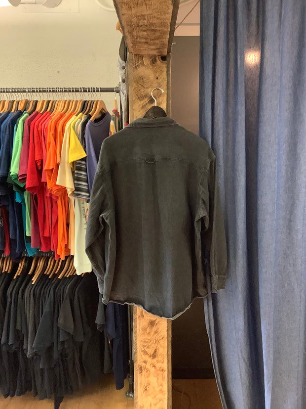 Vintage Dakota Light Grey Pearl Snap Button Up Jacket - XXL