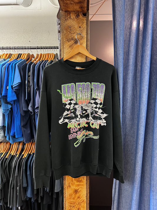 Vintage Arctic Cat Black Graphic Crewneck - XXL