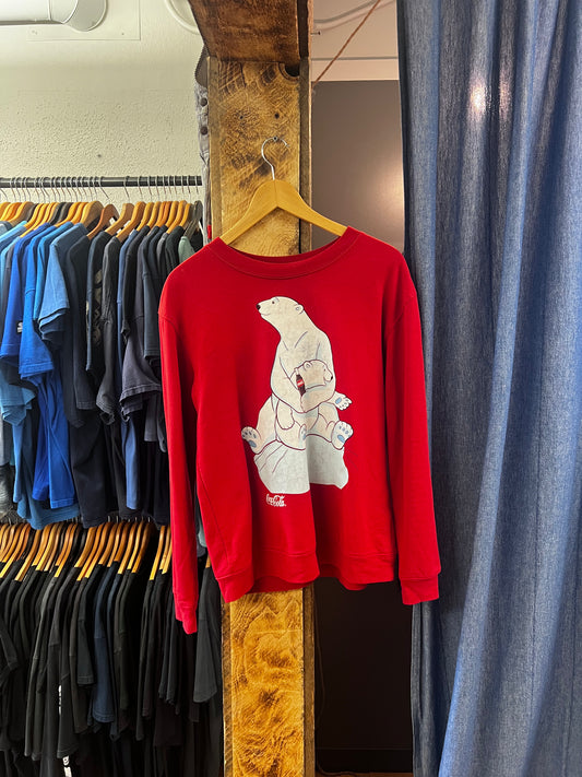Vintage Coca Cola polar bear red crewneck - L
