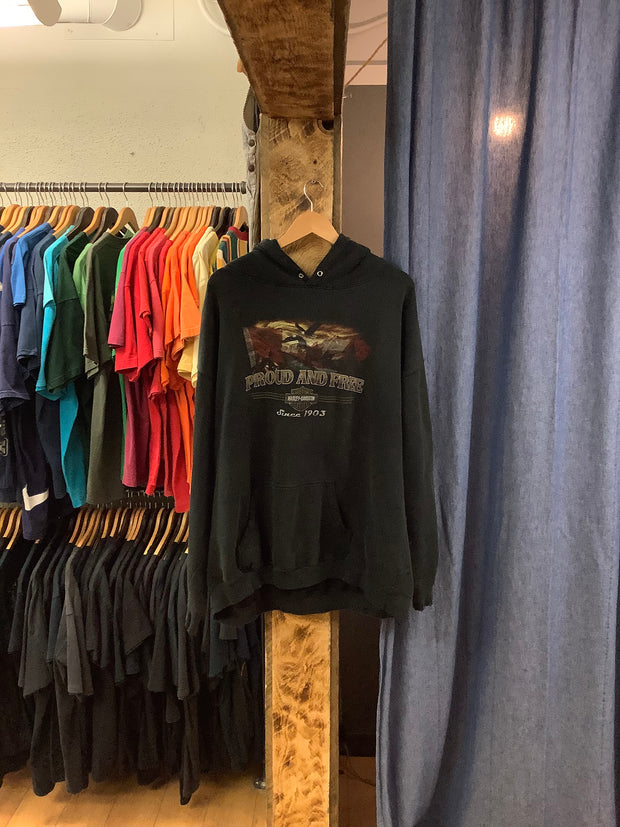 Vintage Harley Davidson black hoodie - XXL