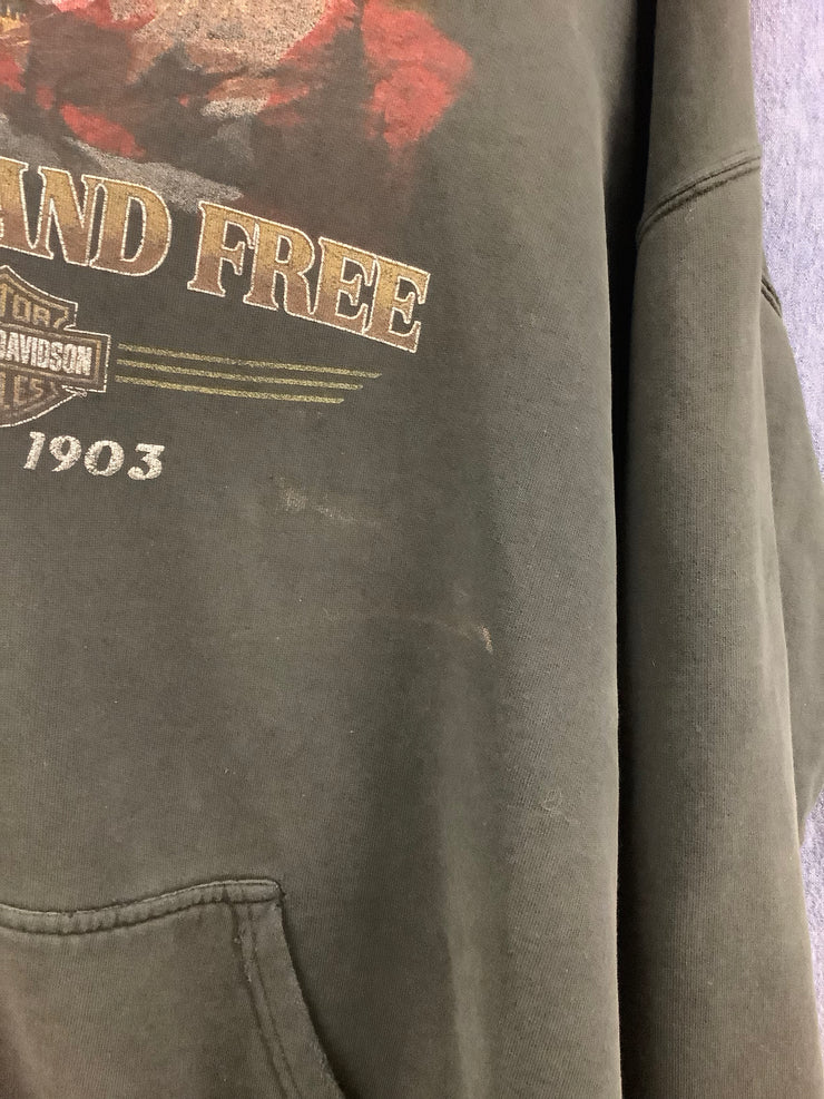 Vintage Harley Davidson black hoodie - XXL
