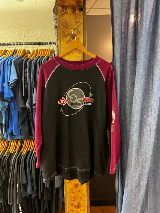 Vintage Costello Black/Purple Raglan Sleeve Crewneck - L