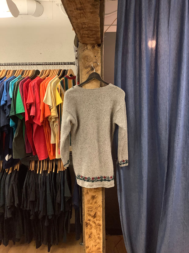 Vintage Northern Reflections Grey Floral Cardigan - S