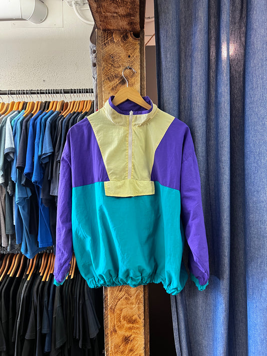 Vintage Multicolor windbreaker Jacket - L