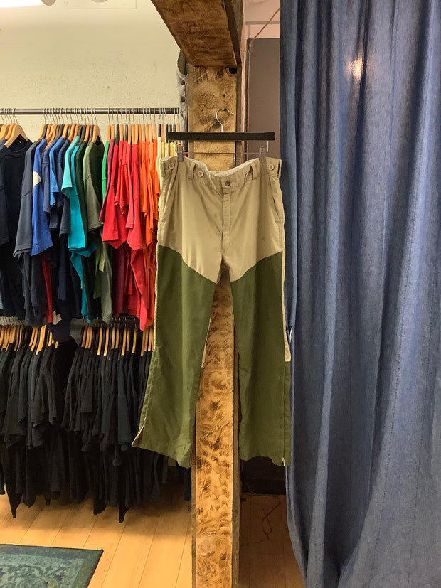 Vintage Remington Cream/Green Formal Pants - 38