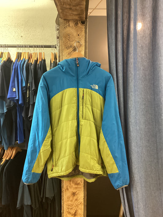 Vintage north face teal and olive puffer jacket - L
