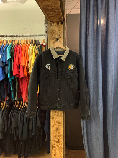 Vintage Stormrider Black Denim Jacket - L