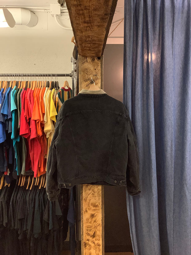 Vintage Stormrider Black Denim Jacket - L