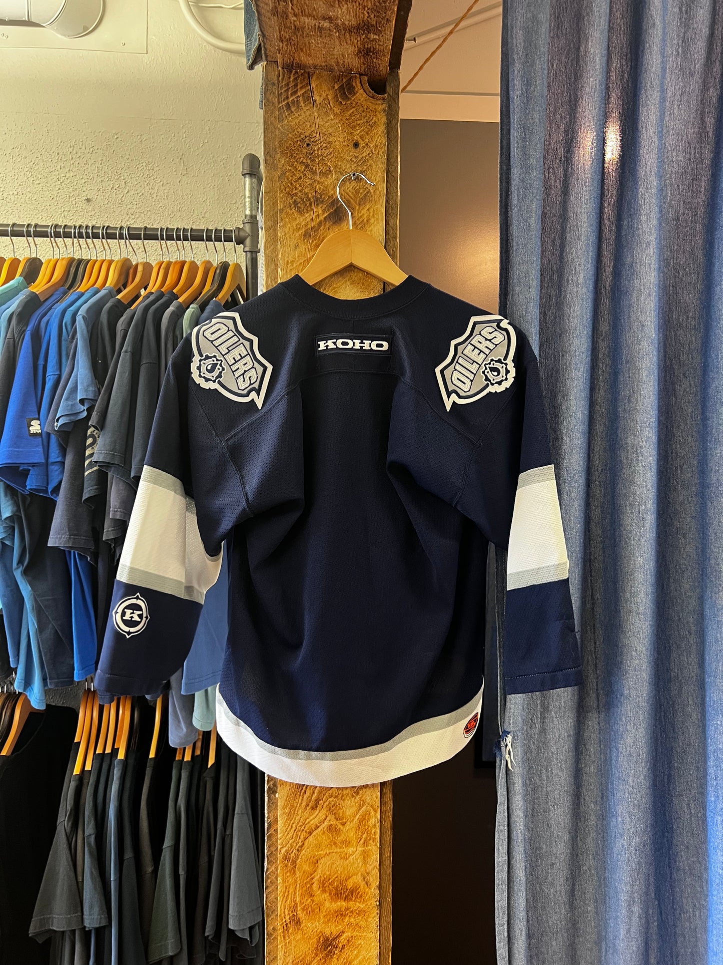 Vintage Youth Edmonton Oilers Navy Jersey - XL