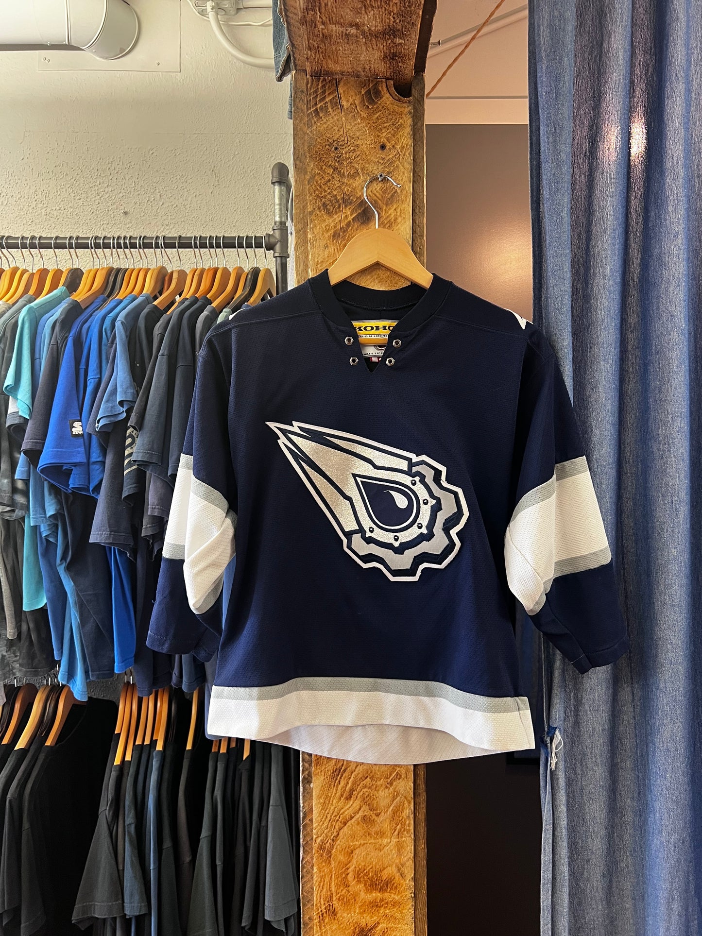 Vintage Youth Edmonton Oilers Navy Jersey - XL