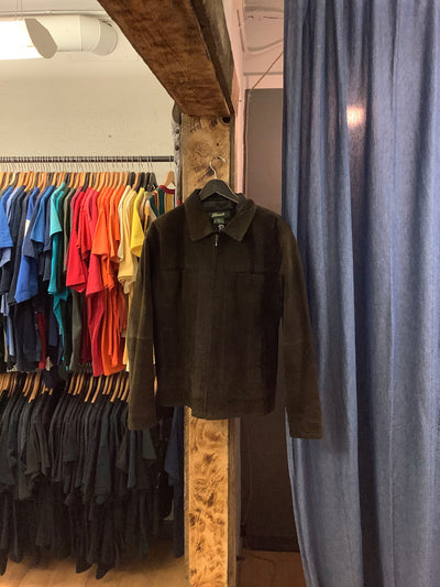 Vintage pennmans brown zip up leather jacket - L