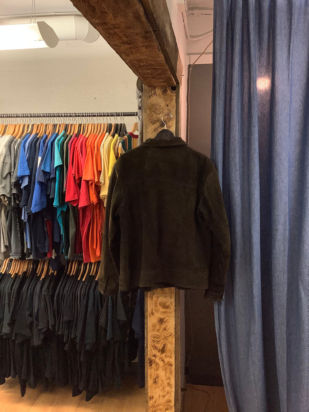 Vintage pennmans brown zip up leather jacket - L