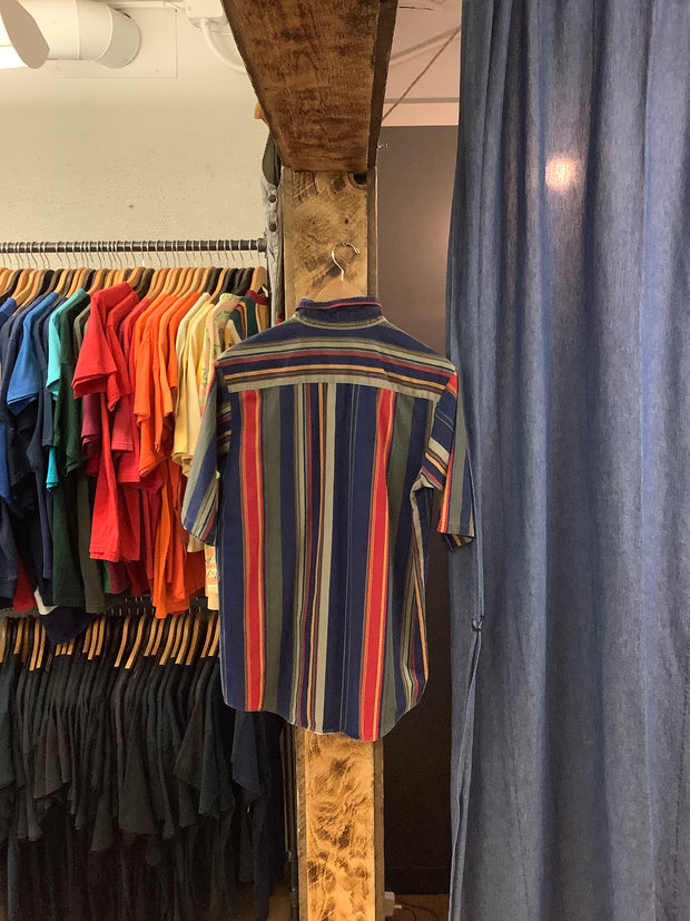 Vintage Ash Creek Trading Striped Short Sleeved Button Up - M