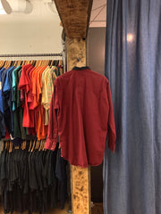 Vintage Midwest garments pearl snap red button-up - L