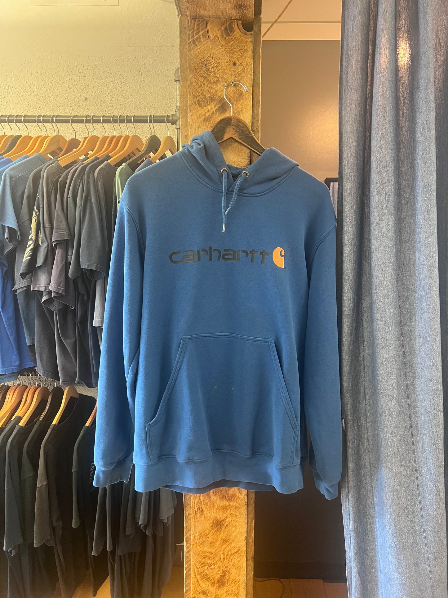 Vintage Carhartt Blue Graphic Pullover - L