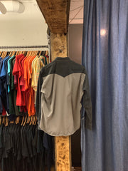 Vintage ruddock bros pearl snap grey button up - L