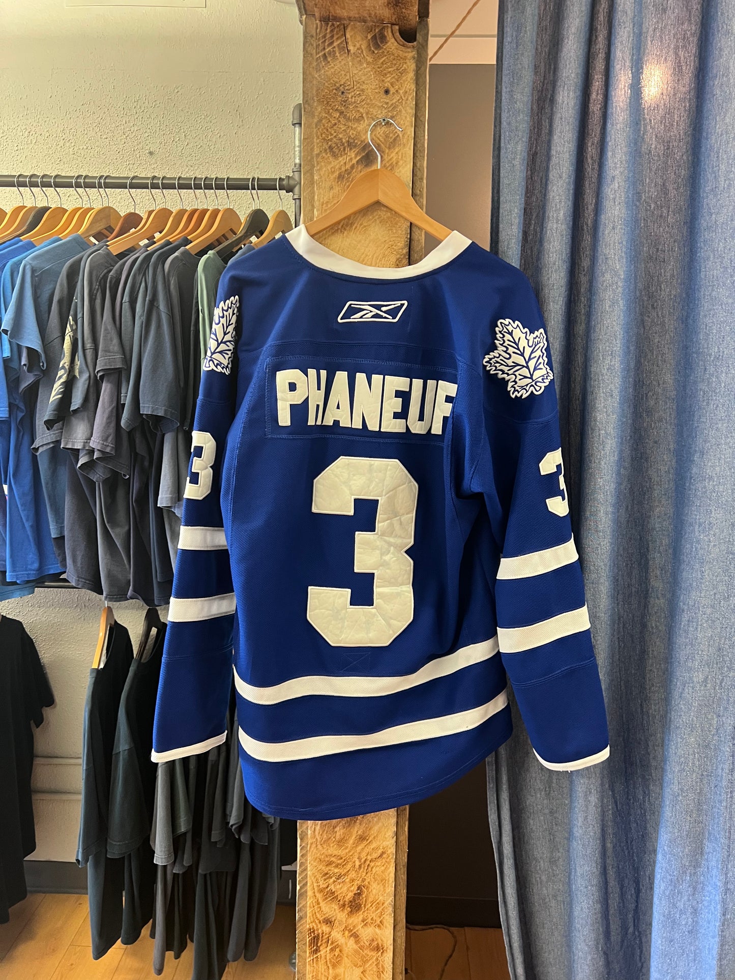 Vintage Phaneuf Maple Leafs Blue Hockey Jersey - XL