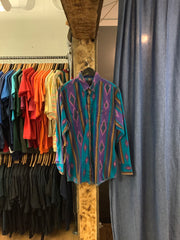 Vintage Panhandle slim aztec purple patterned Button up - L