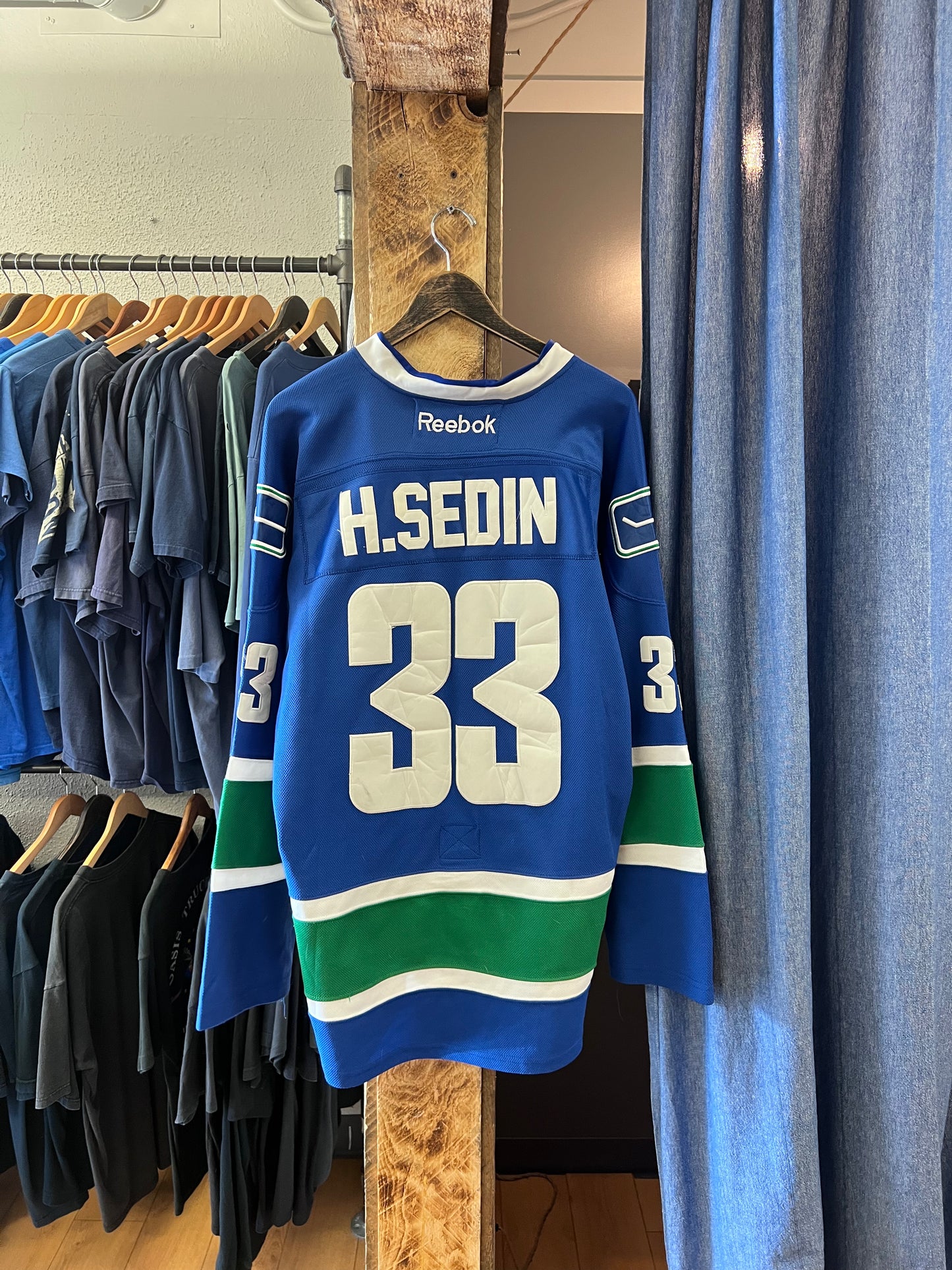 Vintage sedin Vancouver Canucks blue hockey jersey - XL