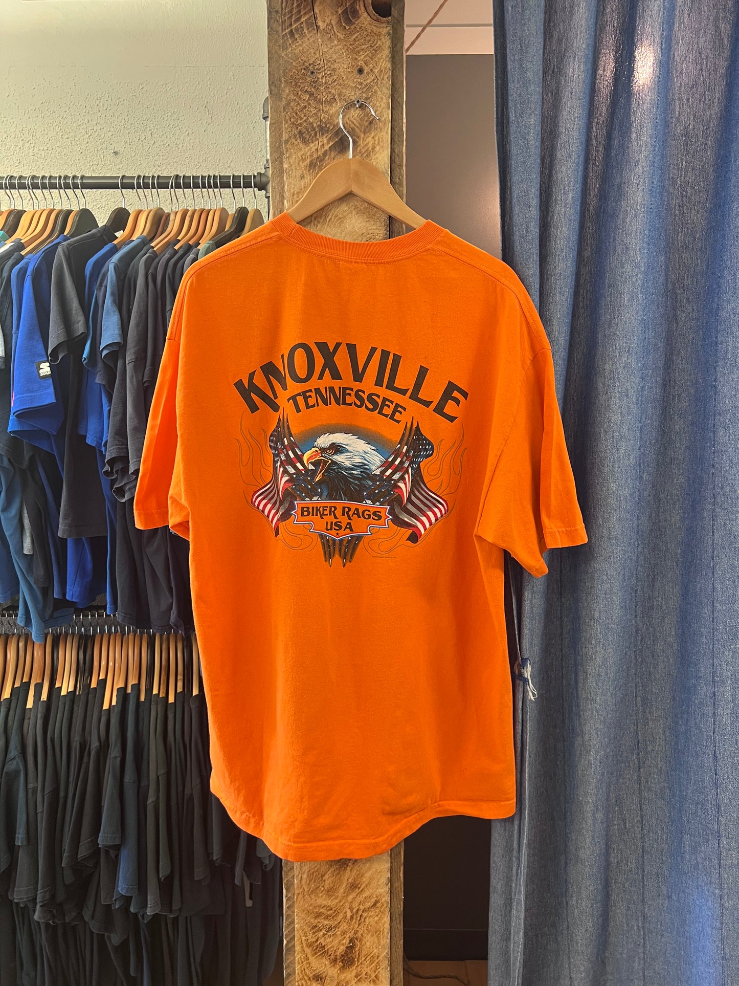 Vintage live free ride free orange graphic T-shirt - XL