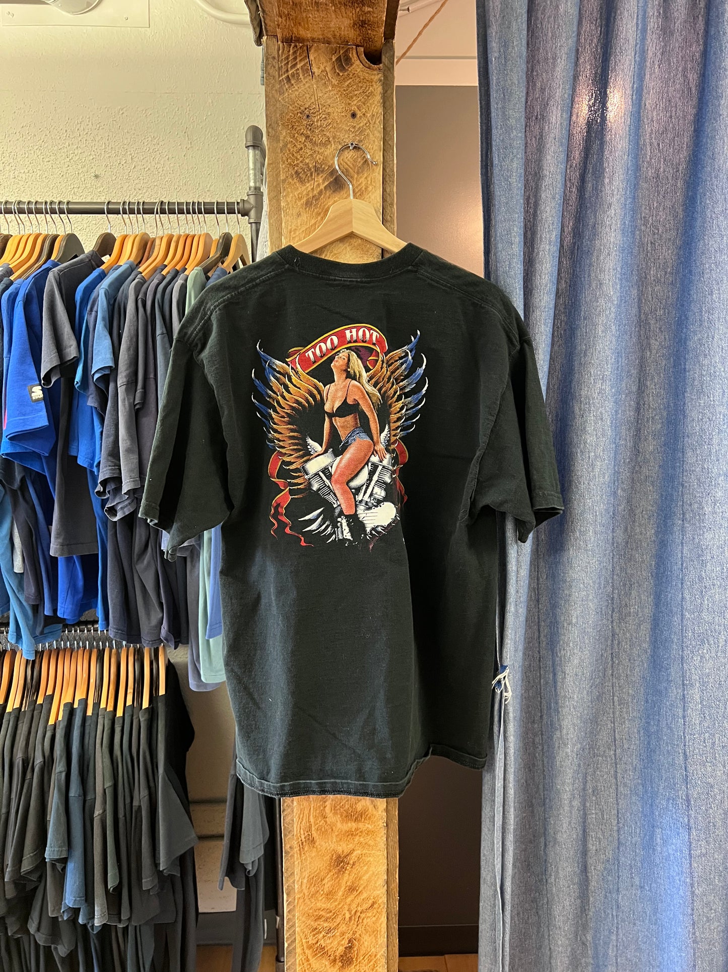 Vintage USA graphic black T-shirt - XL