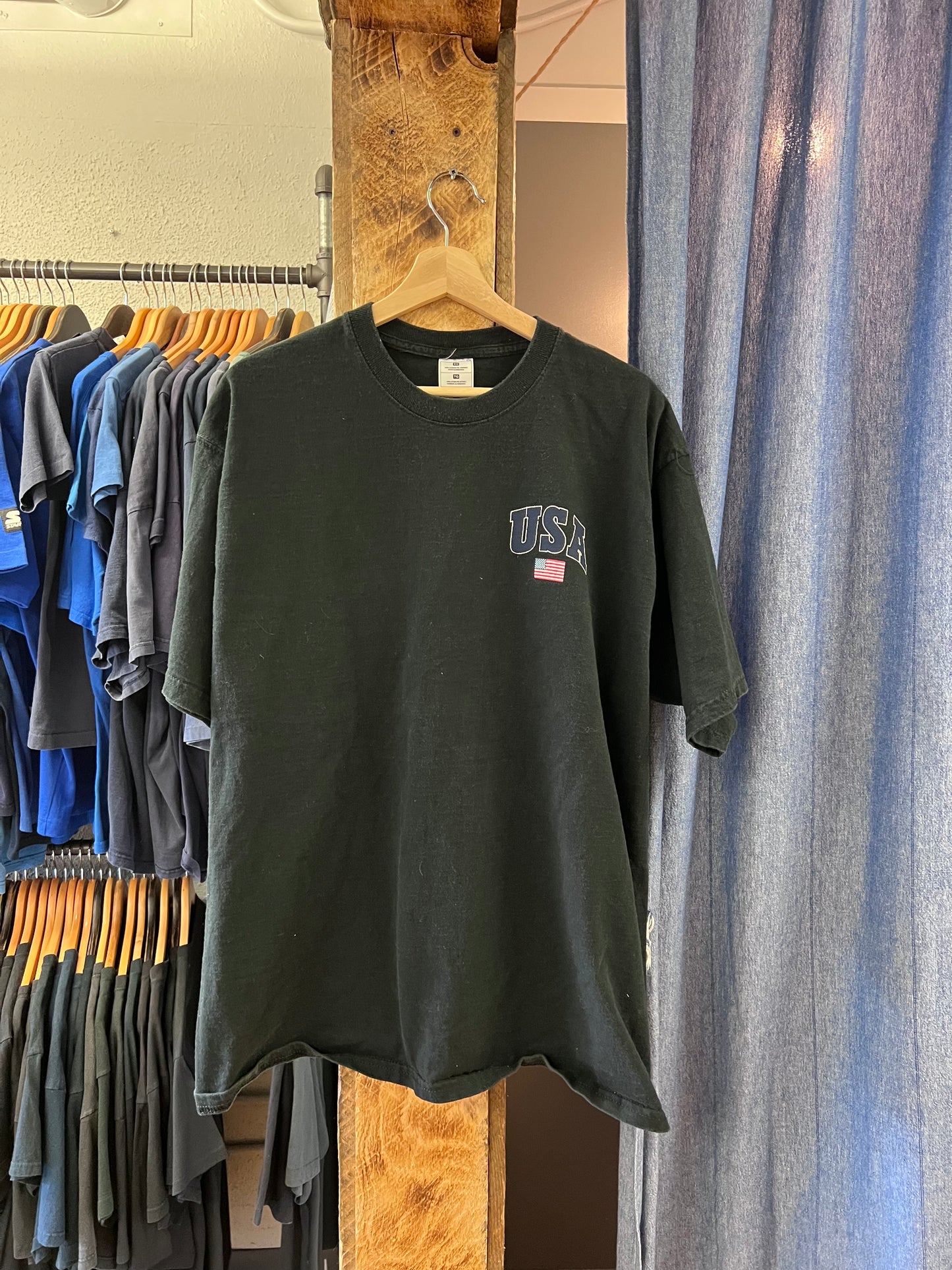 Vintage USA graphic black T-shirt - XL