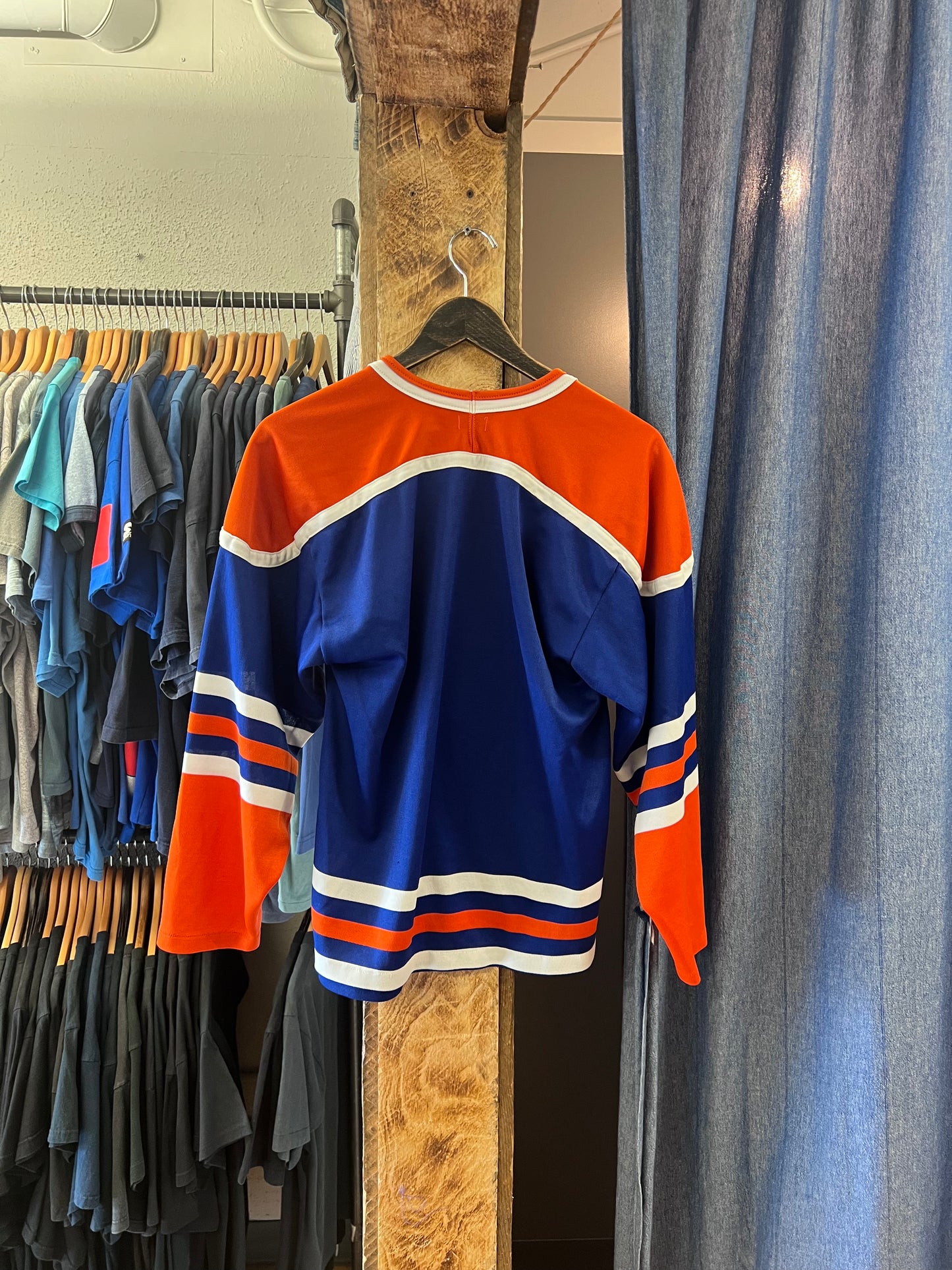 Vintage oilers navy and orange jersey - m