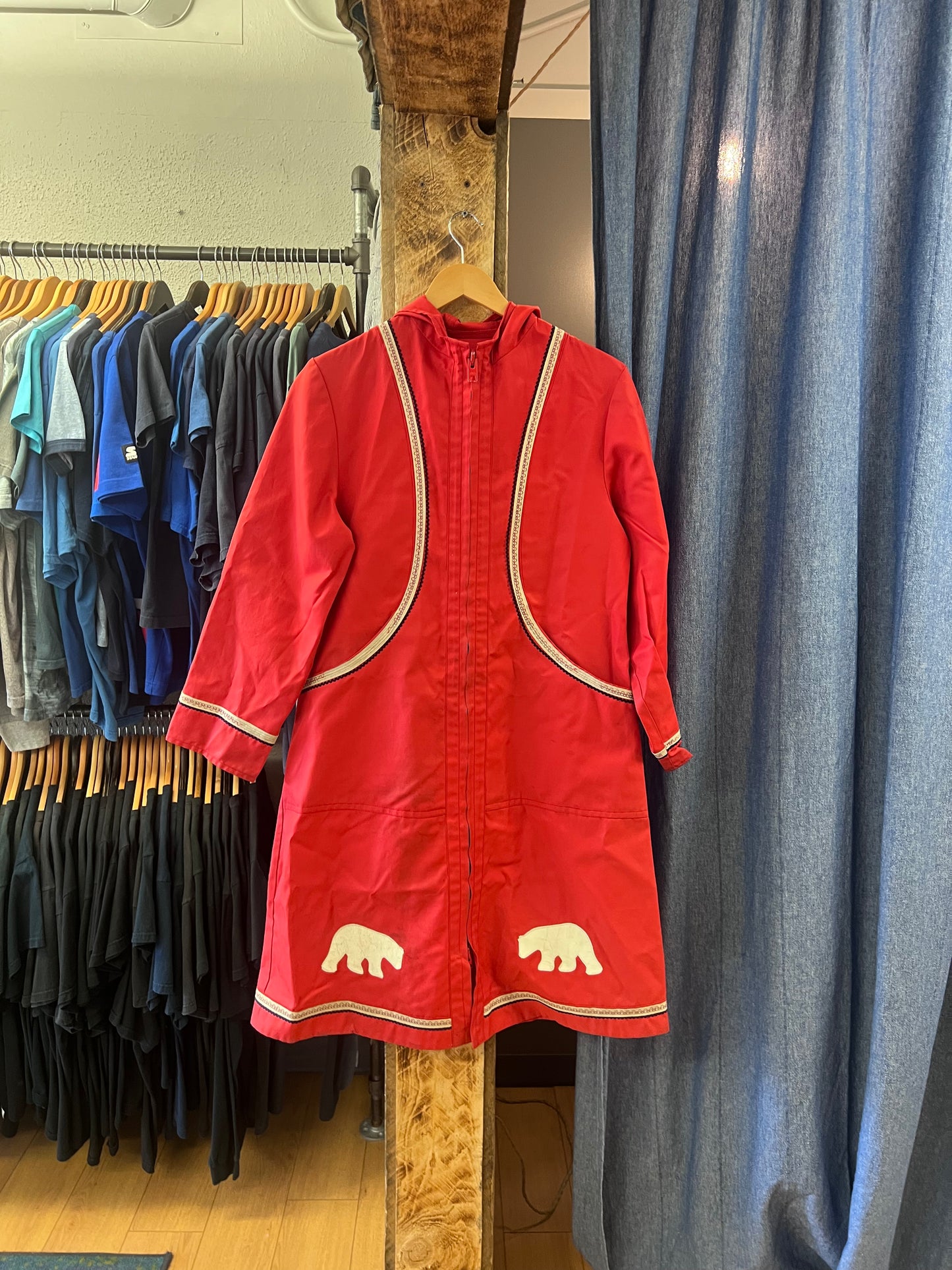 Vintage polar bear red outerwear jacket - XL