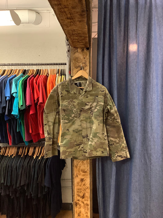Vintage Camouflage Velcro Zip-Up Jacket - S